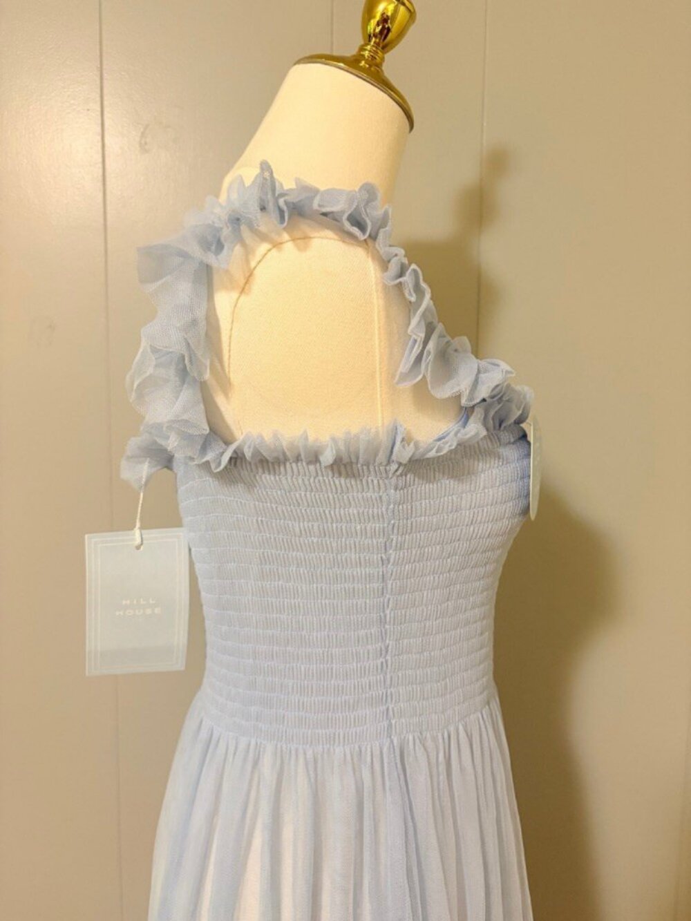 Hill House Collector's Edition Tulle Ellie Nap Dress Powder Blue Medium Sheer - Picture 10 of 15